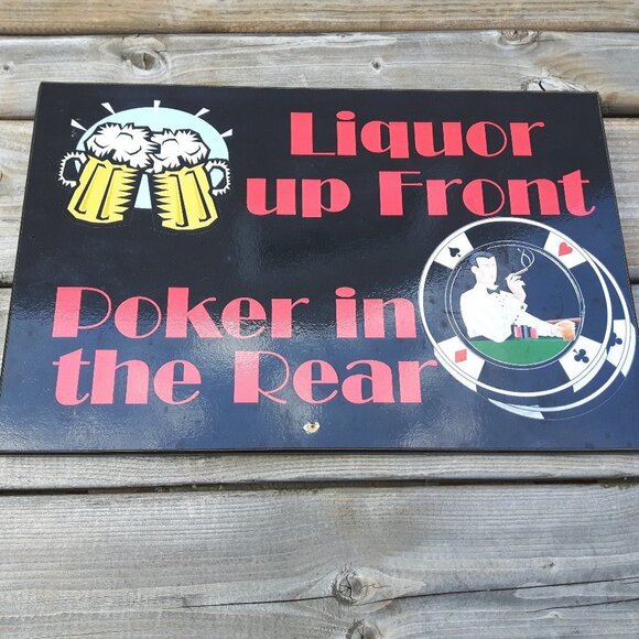 Humorous Bar Sign - Black and Red - Picture 1 of 2